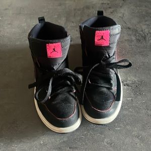 Kids Air Jordan’s Pink and Black